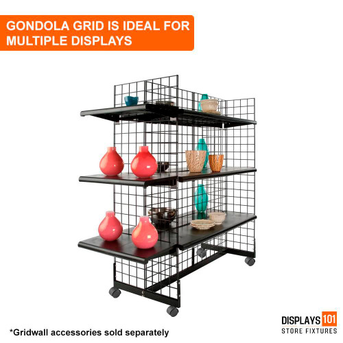 Displays 101 2' x 4' Gridwall Panels with Gondola Base Displays 101 2' x 4' Gridwall Panels with Gondola Base
