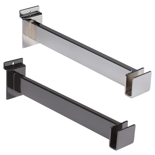 Maxima Displays 12 Slatwall Hangrail Bracket For Rectangular Tubing Maxima Displays 12 Slatwall Hangrail Bracket For Rectangular Tubing