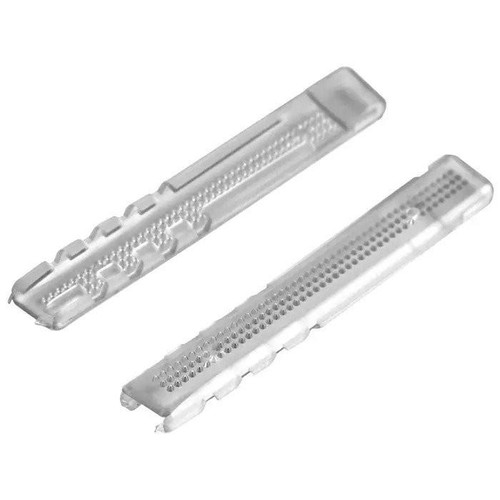 Front And Back View Of Clear Vinyl Hanger Strip Front And Back View Of Clear Vinyl Hanger Strip