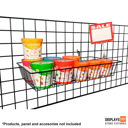 Universal Slatwall Wire Metal Baskets Ideal Store Displays