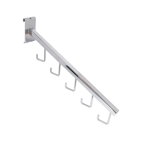 Displays 101 Chrome 5 Hook 18"L Square Tube Waterfall For Gridwall Displays 101 Chrome 5 Hook 18"L Square Tube Waterfall For Gridwall