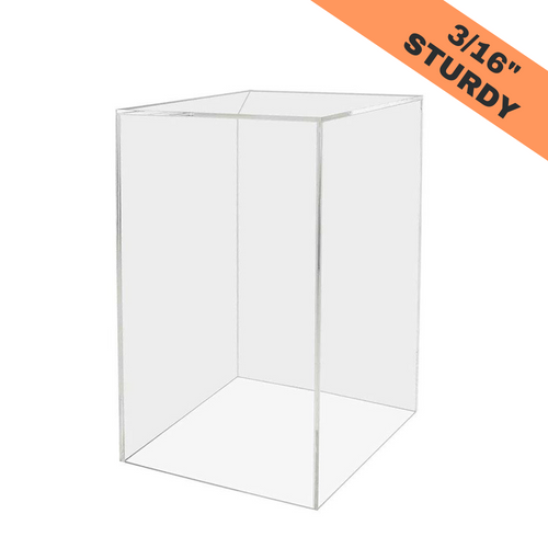 Sturdy 3/16" Tall Acrylic Display Box – 12" x 12" x 18" Sturdy 3/16" Tall Acrylic Display Box – 12" x 12" x 18"