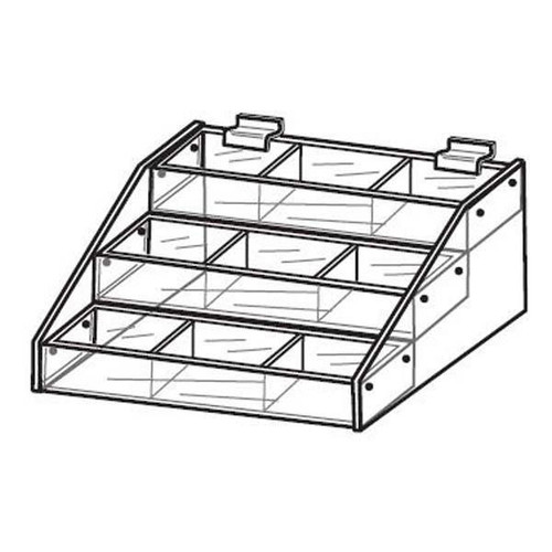 Proacrylics Acrylic Bins  3 Tiered Display For Slatwall Proacrylics Acrylic Bins  3 Tiered Display For Slatwall