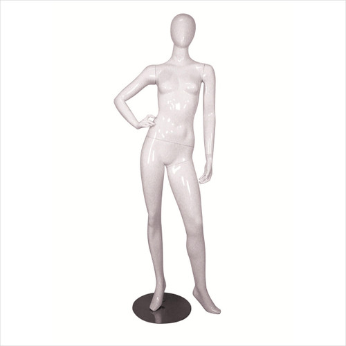 Female with Head Full Body Mannequin - Arm on Waist Female with Head Full Body Mannequin - Arm on Waist
