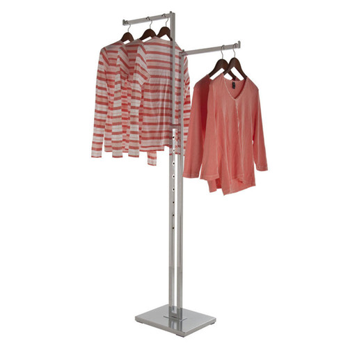 2- Way Clothing Rack with Straight Arms - Square Tubing 2- Way Clothing Rack with Straight Arms - Square Tubing