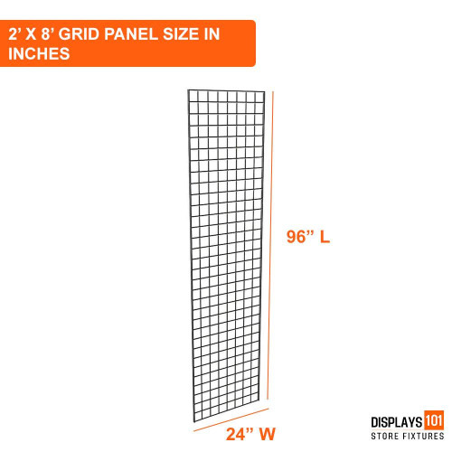 2'x8' Grid Panel Size Guide For Wall Display 2'x8' Grid Panel Size Guide For Wall Display