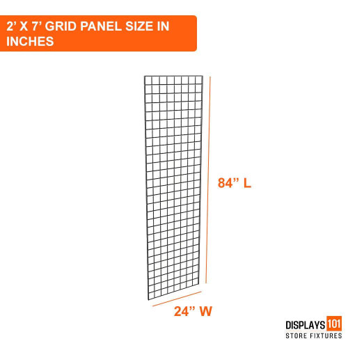 Displays 101 Chrome 2' x 7'  Gridwall Panels Displays 101 Chrome 2' x 7'  Gridwall Panels