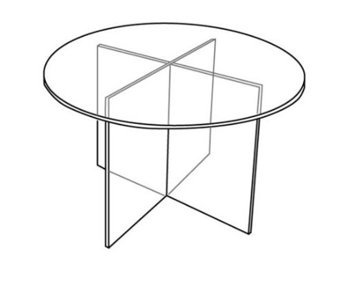 Proacrylics Round Table Display 8"H