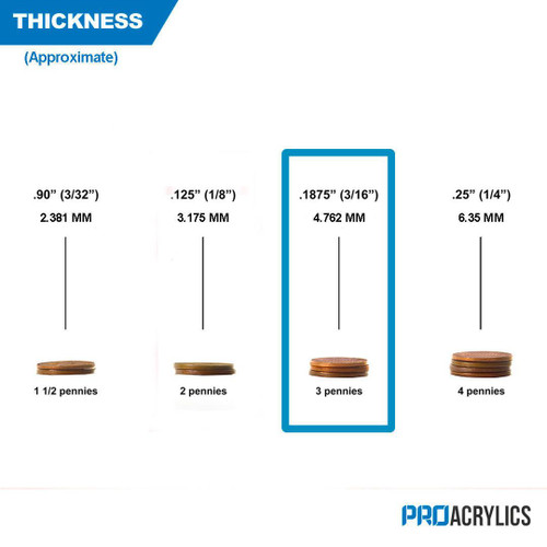 Proacrylics Sturdy Acrylic Display Cube 3/16" Inch With Black Base Proacrylics Sturdy Acrylic Display Cube 3/16" Inch With Black Base