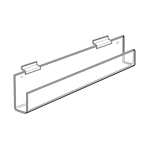 Proacrylics Acrylic Flat Bottom Slatwall J-Rack Display Shelf Proacrylics Acrylic Flat Bottom Slatwall J-Rack Display Shelf