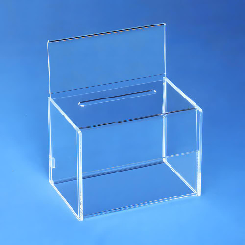 Proacrylics Ballot Box With Sign Holder Proacrylics Ballot Box With Sign Holder