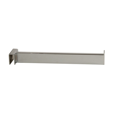 Displays 101 12-in Chrome Saddle Mount Faceout for Rectangular Tubing