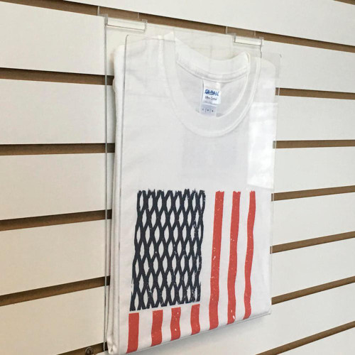 Proacrylics Slatwall T-shirt Holder and Display w/ Insert - 11.5"W Proacrylics Slatwall T-shirt Holder and Display w/ Insert - 11.5"W