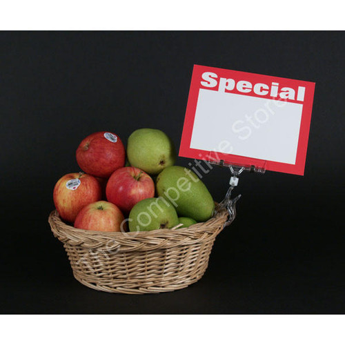 Proacrylics Acrylic POP Sign Holder Clip With Mounting Clamp Clear / Merchandise Sign Clip Proacrylics Acrylic POP Sign Holder Clip With Mounting Clamp Clear / Merchandise Sign Clip