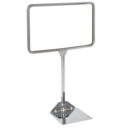 Acrylic Sign Holder With Chrome Base