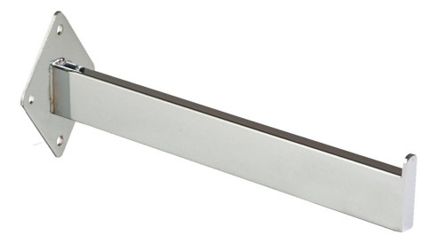12 Chrome Rectangular Tubing Straight Faceout For Wall Mount System - New 12 Chrome Rectangular Tubing Straight Faceout For Wall Mount System - New