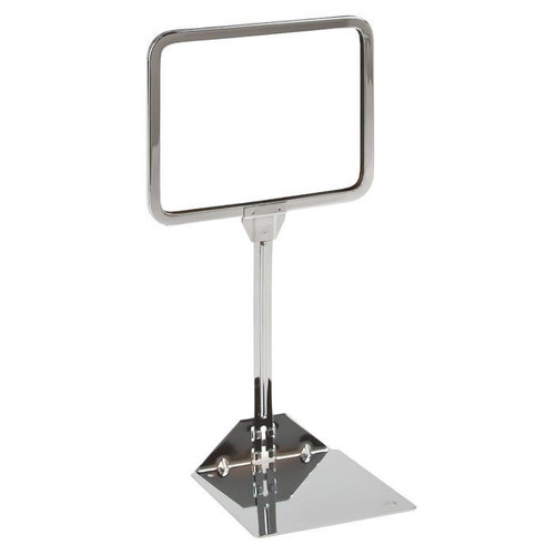 Maxima Displays 5-1/2H X 7 Signholder W/Shovel Base Chrome Maxima Displays 5-1/2H X 7 Signholder W/Shovel Base Chrome