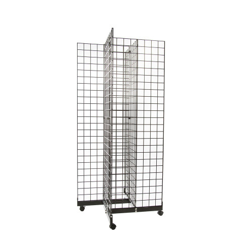 Maxima Displays 4 Way Gridwall Base With Wheels Maxima Displays 4 Way Gridwall Base With Wheels