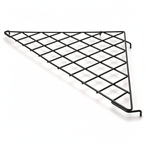24" x 24" Metal Corner Gridwall Shelf Triangular Design
