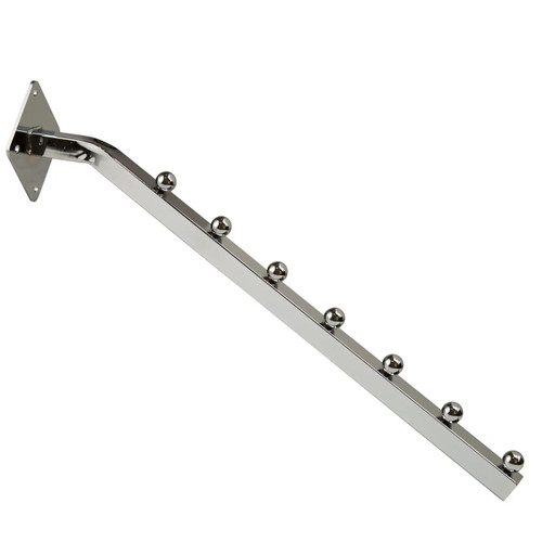 Displays 101 7 Ball Waterfall Hook For Wall Mount System Square Tubing 18" L Chrome Displays 101 7 Ball Waterfall Hook For Wall Mount System Square Tubing 18" L Chrome