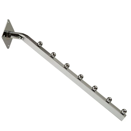 Displays 101 18-in Chrome Wall Mount 7-Ball Waterfall Hook