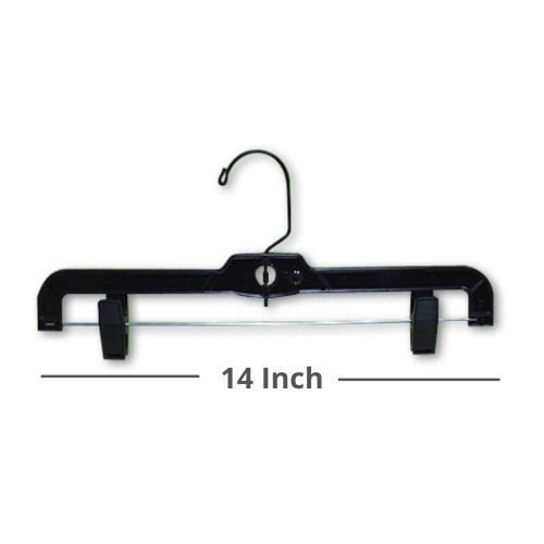 Children's Clear Plastic Suit Hanger w/Clips - 12Plastic