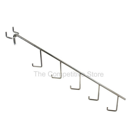 Maxima Displays 16 Pegboard Faceout Waterfall Hook With 5 Hooks Chrome Maxima Displays 16 Pegboard Faceout Waterfall Hook With 5 Hooks Chrome