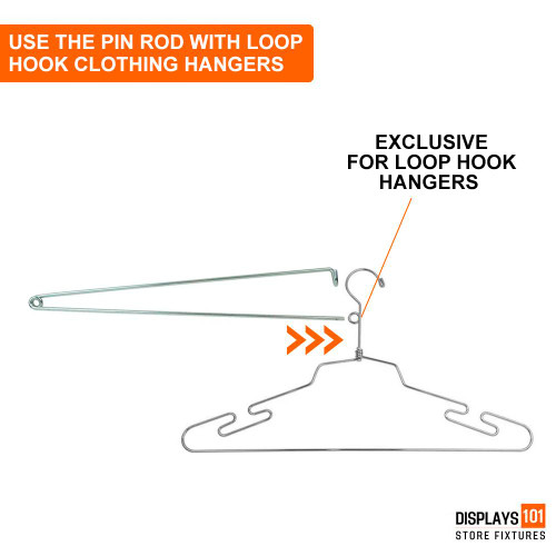 Displays 101 14" Metal Diaper Pin Rod For Loop Hook Hangers Displays 101 14" Metal Diaper Pin Rod For Loop Hook Hangers