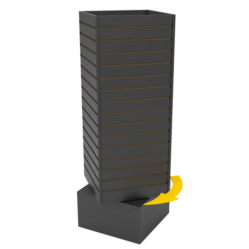 Displays 101 20" X 20" X 54"H Rotating Slatwall Cubic Tower