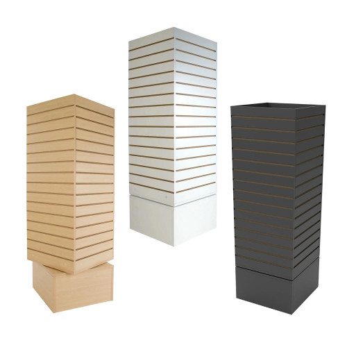 Displays 101 20" X 20" X 54"H Rotating Slatwall Cubic Tower