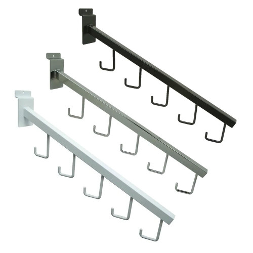 Maxima Displays 5 Hook 16L Square Tube Waterfall For Slatwall Maxima Displays 5 Hook 16L Square Tube Waterfall For Slatwall