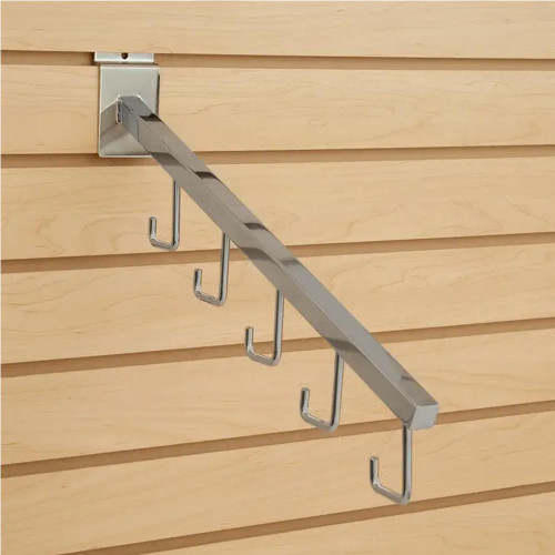 Maxima Displays 5 Hook 16L Square Tube Waterfall For Slatwall Maxima Displays 5 Hook 16L Square Tube Waterfall For Slatwall