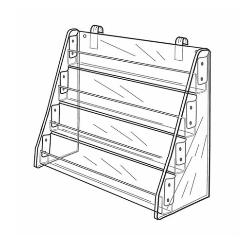 Proacrylics Brochure And Card Holder For Grid Wall 12W x6H Proacrylics Brochure And Card Holder For Grid Wall 12W x6H