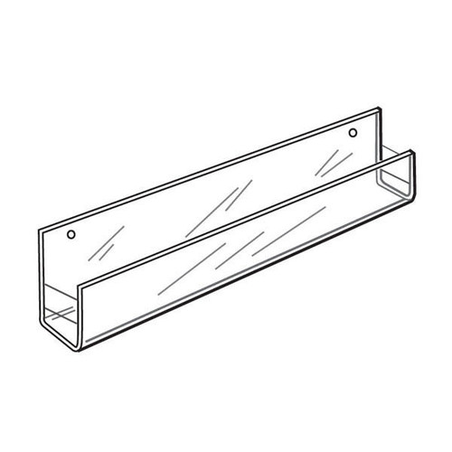 Proacrylics Wallmount J-Rack Shelf With Closed Ends Proacrylics Wallmount J-Rack Shelf With Closed Ends