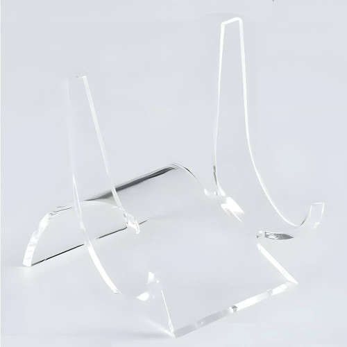 Proacrylics Double-Scoop Acrylic Easel for Plates & Collectibles Proacrylics Double-Scoop Acrylic Easel for Plates & Collectibles