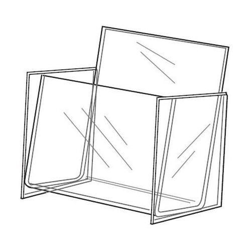 Tilted Acrylic CD Display Bin Side View Tilted Acrylic CD Display Bin Side View