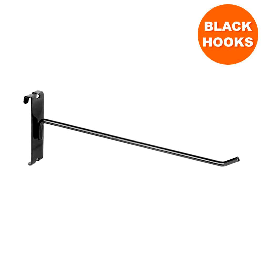 Black Gridwall Hooks w/ 30Degree Tip For Steady Displays
