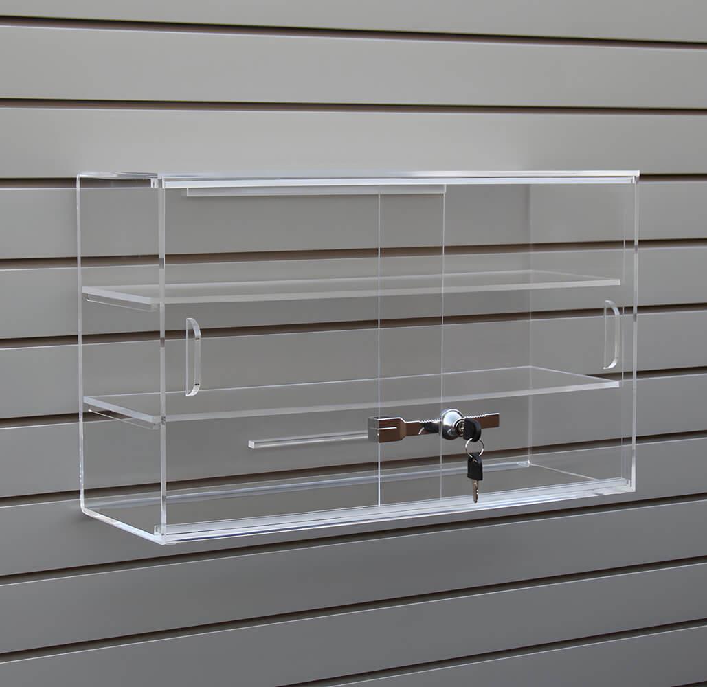 Locking Acrylic Slatwall Display Case – 21