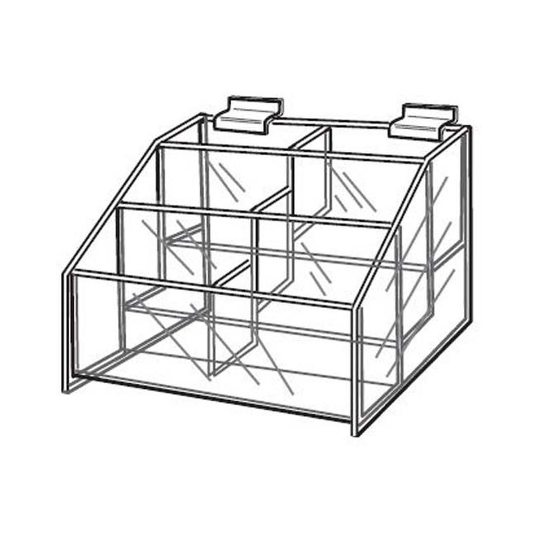 Acrylic Bins For Slatwall Panels Three Tier Bins Storage