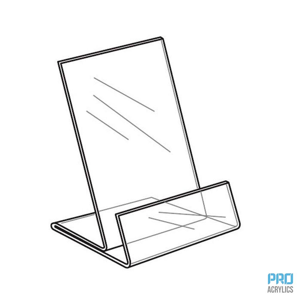 Clear Acrylic Display Easel Stand - For Counter Top Displays