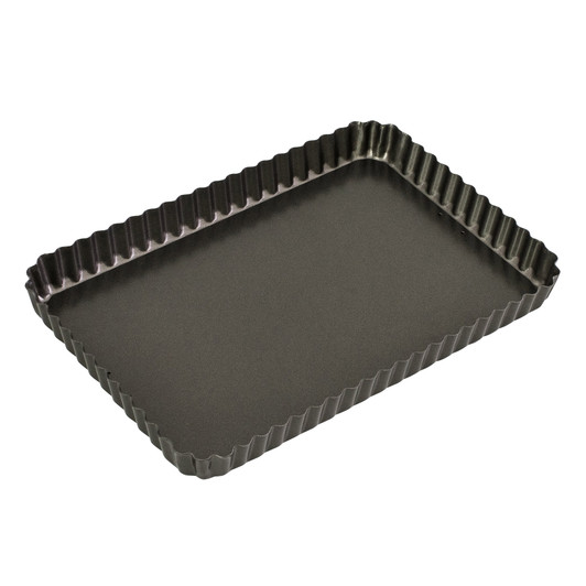 Loose Base Fluted Rectangular Flan/Quiche Pan, 31 x 21 x 3.5cm - Non-stick Loose Base Fluted Rectangular Flan/Quiche Pan, 31 x 21 x 3.5cm - Non-stick