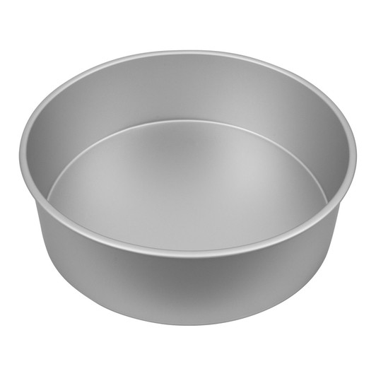 Silver Anodised Round Deep Cake Pan, 20 x 10cm - Bakemaster Australia