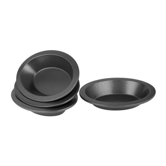 Oval Pie Dish Set of 4, 16 x 12.5 x 3cm - Non-stick Oval Pie Dish Set of 4, 16 x 12.5 x 3cm - Non-stick