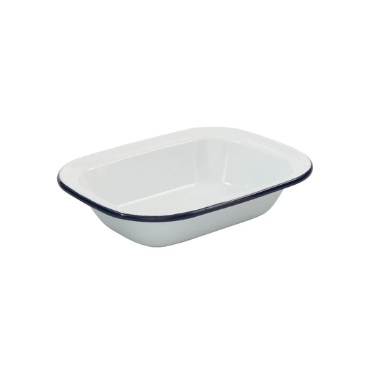 Enamel Rectangular Pie Dish 23.5 x 18 x 5cm