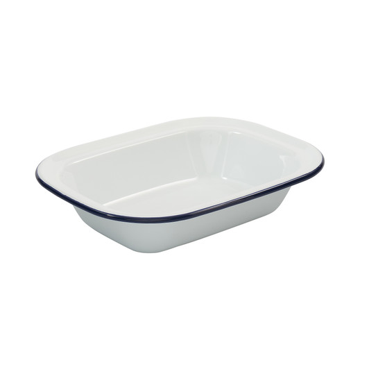 Enamel Rectangular Pie Dish 26 × 19.5 × 5.5 cm