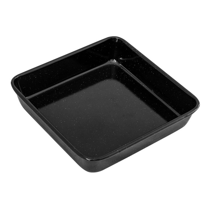 Professional Vitreous Enamel Square Baking Pan, 24 x 24 x 5cm - Non-stick -  Bakemaster Australia