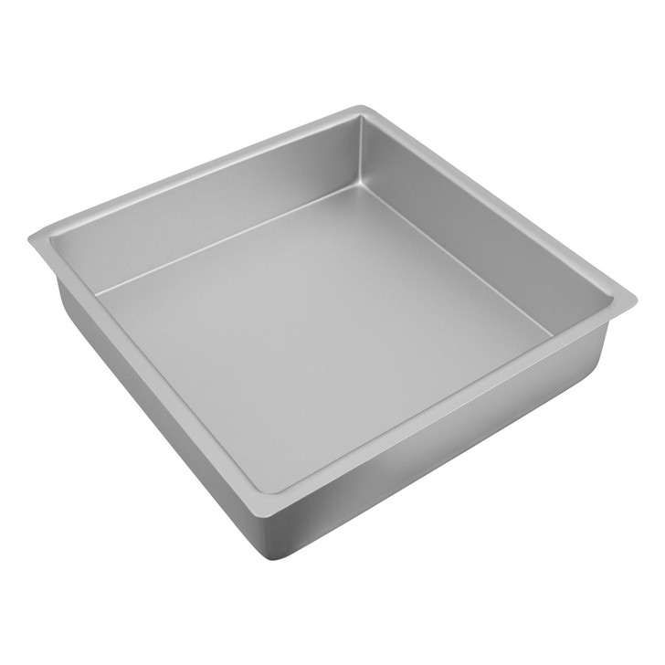 Silver Anodised  Square Cake Pan, 30.5 x 7.5cm