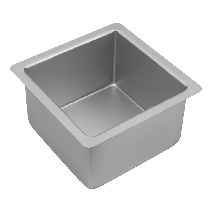 Silver Anodised  Square Deep Cake Pan, 15 x 10cm