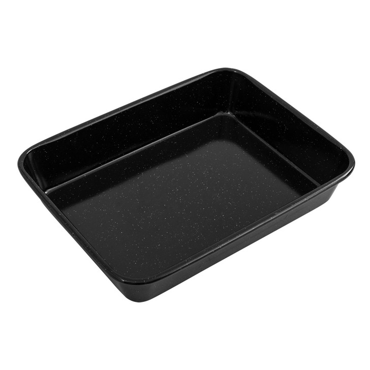 Professional Vitreous Enamel Roasting Pan, 28 x 21.5 x 5cm - Non-stick