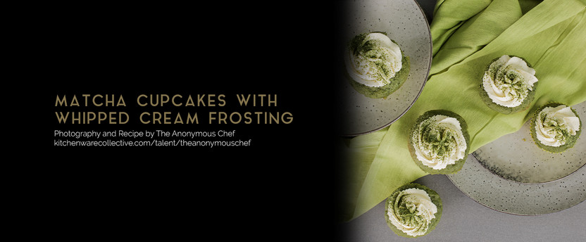 Matcha Cupcakes with Whipped Cream Frosting Matcha Cupcakes with Whipped Cream Frosting